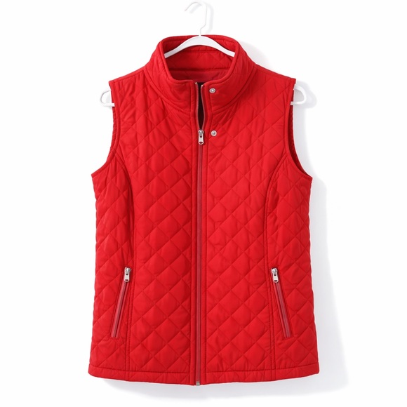 Eddie Bauer Jackets & Blazers - Eddie Bauer Goose Down Women's Red Quilted Vest